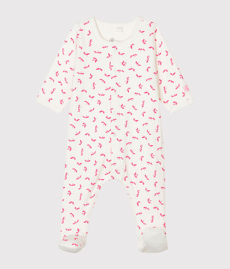Bodypyjama voor babyjongens van tubic wit/roze