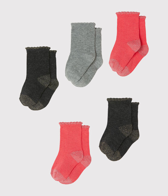 Lot de 5 paires de chaussettes essentielles bébé fille variante 2