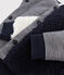 Omkeerbare cardigan babyjongen blauw SMOKING/wit MARSHMALLOW