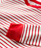 Marinière Dames t-shirt van katoen wit MARSHMALLOW/rood TERKUIT