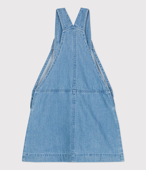 Robe salopette en denim léger enfant fille bleu DENIM CLAIR