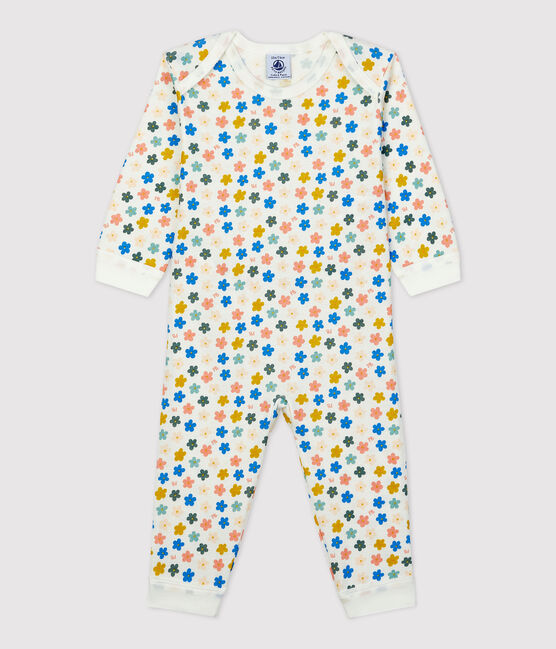 Dors-bien bébé sans pieds phosphorescent en coton blanc MARSHMALLOW/blanc MULTICO