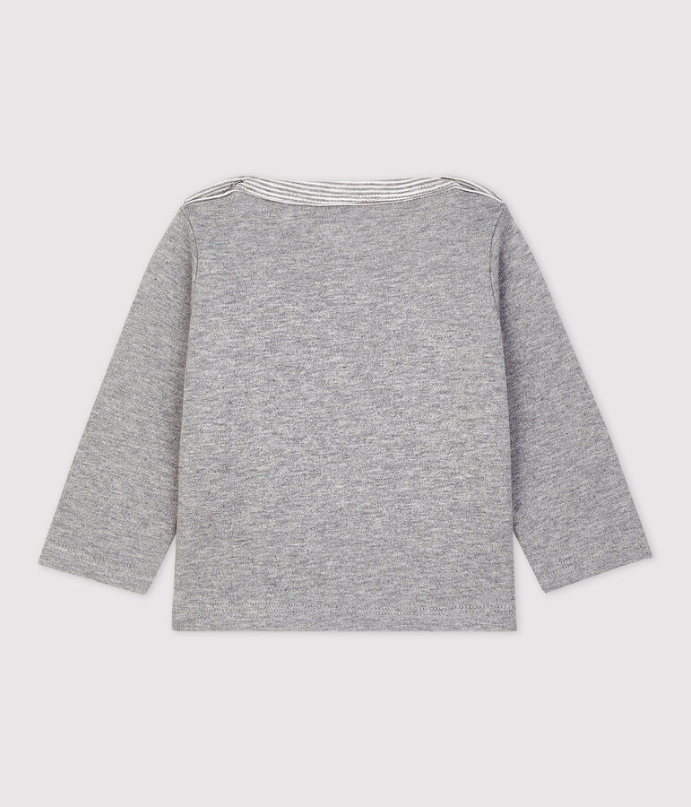 T-shirt lange mouwen met streep babyjongen grijs