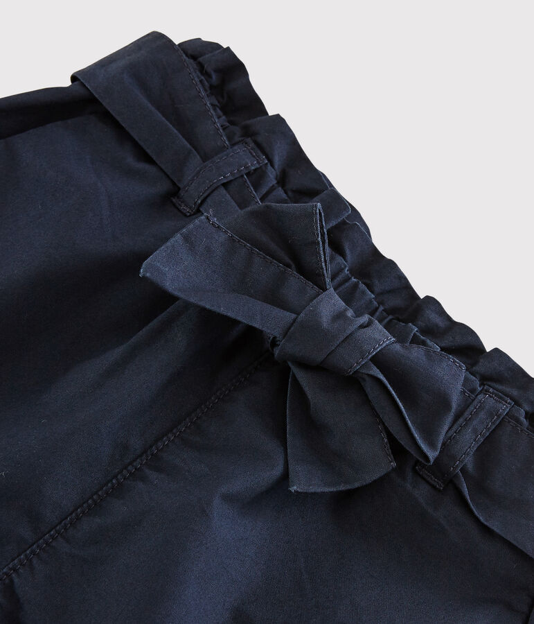 Short van keperstof voor meisjes blauw