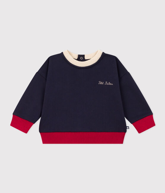 Sweatshirt van molton voor baby's blauw SMOKING