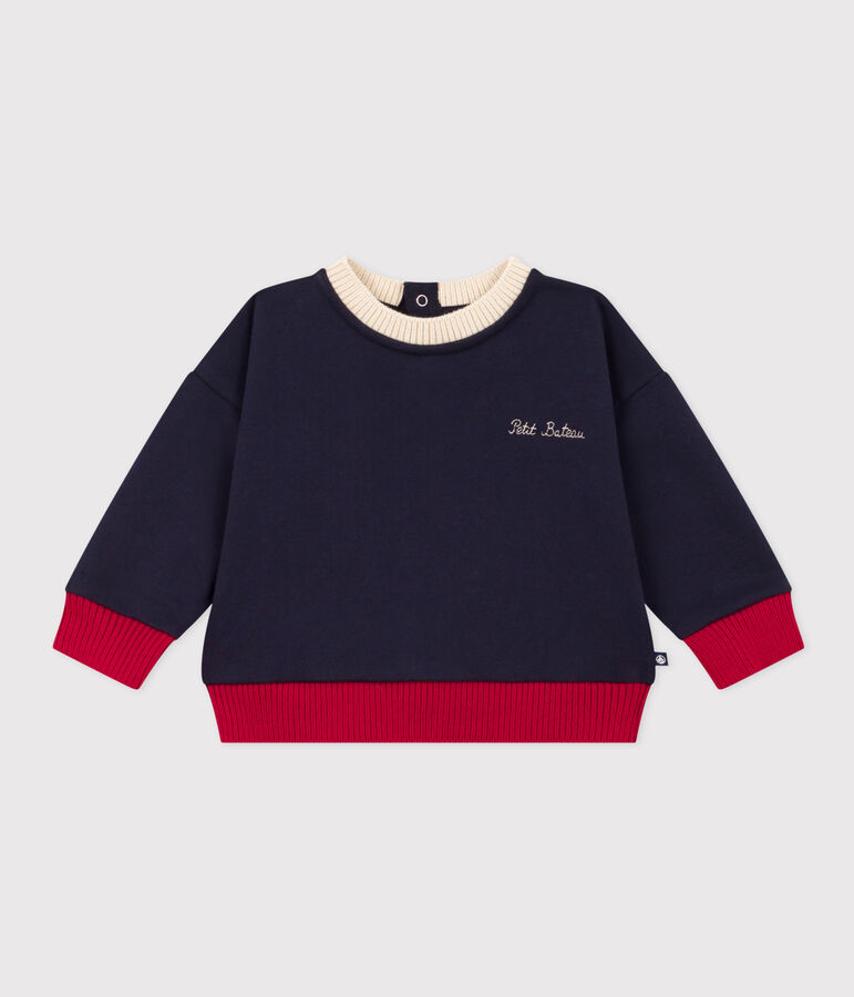 Sweatshirt en molleton b&eacute;b&eacute; bleu