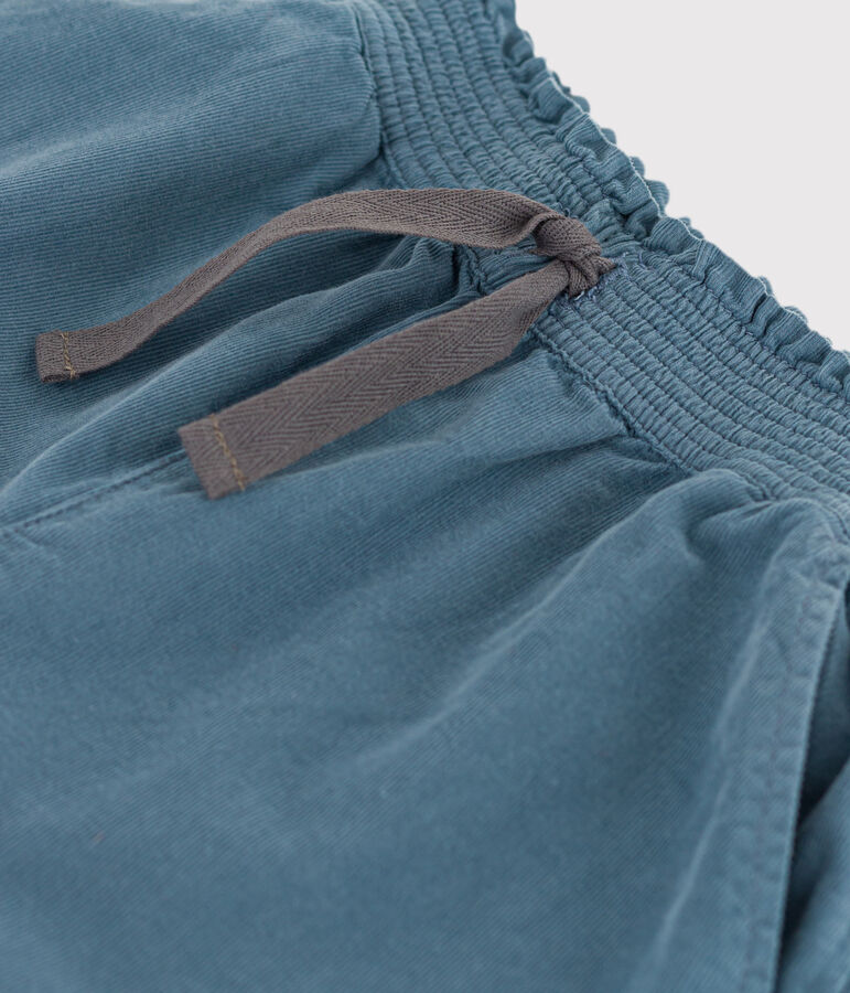 Fijne fluwelen meisjesbroek met wijde pijpen blauw