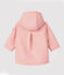 Manteau bébé fille en drap de laine rose CHEEK/blanc MARSHMALLOW