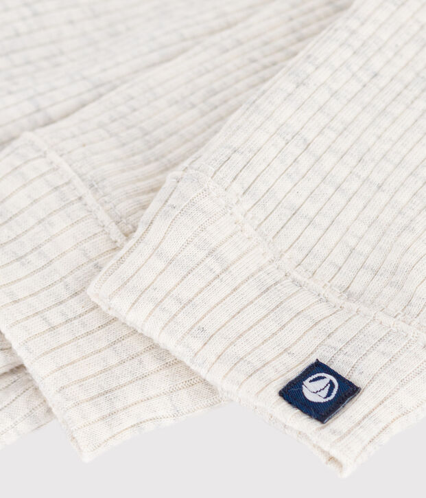 Legging b&eacute;b&eacute; en coton uni beige chin&eacute;