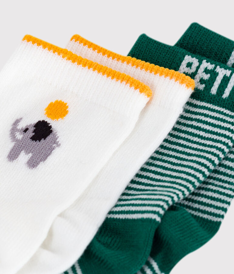 2 paires de chaussettes b&eacute;b&eacute; en coton multicouleur