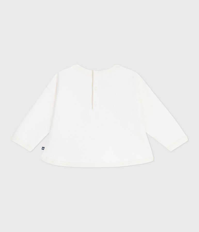 Sweatshirt b&eacute;b&eacute; en coton doux et chaud &eacute;cru/multicouleur