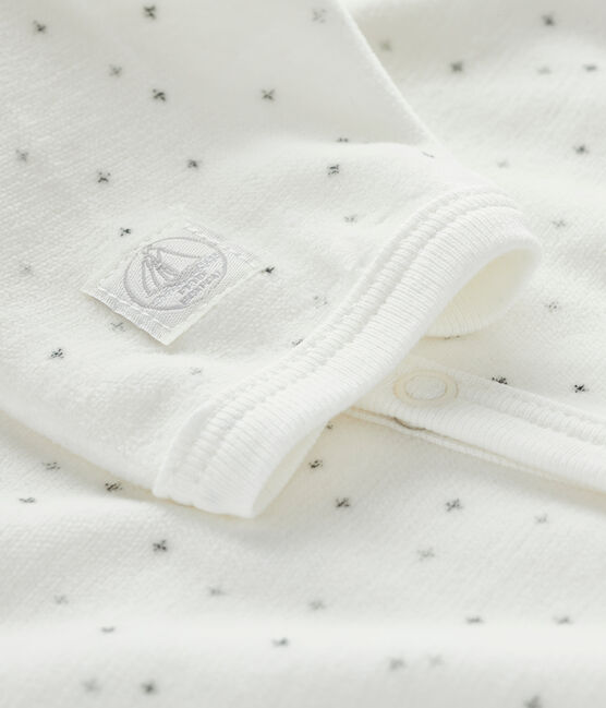 Wit slaappakje van fluweel met sterrenprint wit MARSHMALLOW/wit MULTICO