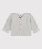 Gebreide uniseks babycardigan in ribbelsteek grijs BELUGA CHINE