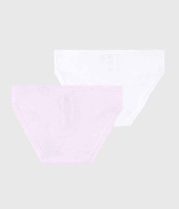 Set van 2 roze milleraies-slipjes voor van biologisch katoen multicouleur
