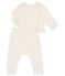 Set van twee babykleertjes, van katoen, merinowol en polyester wit MARSHMALLOW