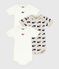 Lot de 3 bodies manches courtes baleines en coton variante 1