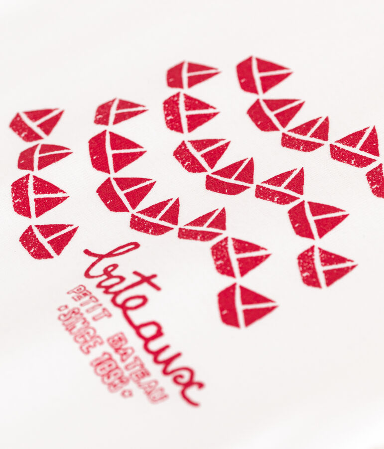 Tee-shirt enfant en coton manches courtes blanc