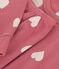 Katoenen pyjama met hartmotiefje voor kinderen roze/wit