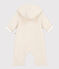 Combinaison longue ouatinée à capuche en coton bébé beige MONTELIMAR CHINE