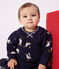 Katoenen sweatshirt met capuchon en meeuwtjesprint voor baby's blauw SOIR/ MULTICO