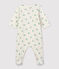 Bodyjama bébé en coton biologique blanc MARSHMALLOW/ HERBIER