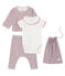 Ensemble 4 pièces bébé fille imprimé variante 2
