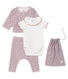 Ensemble 4 pièces bébé fille imprimé