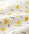 Slaappakje babyjongen van extra warme geruwde bouclébadstof wit MARSHMALLOW/wit MULTICO