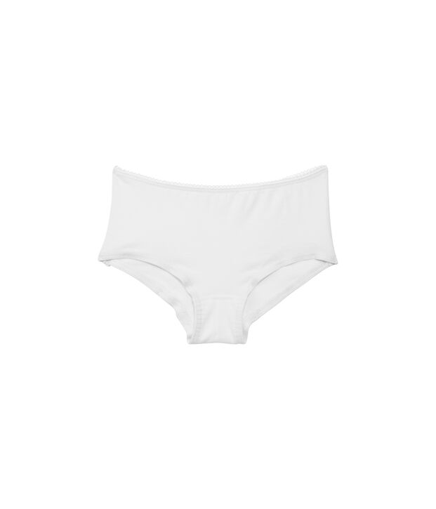 Effen meisjesboxershort wit