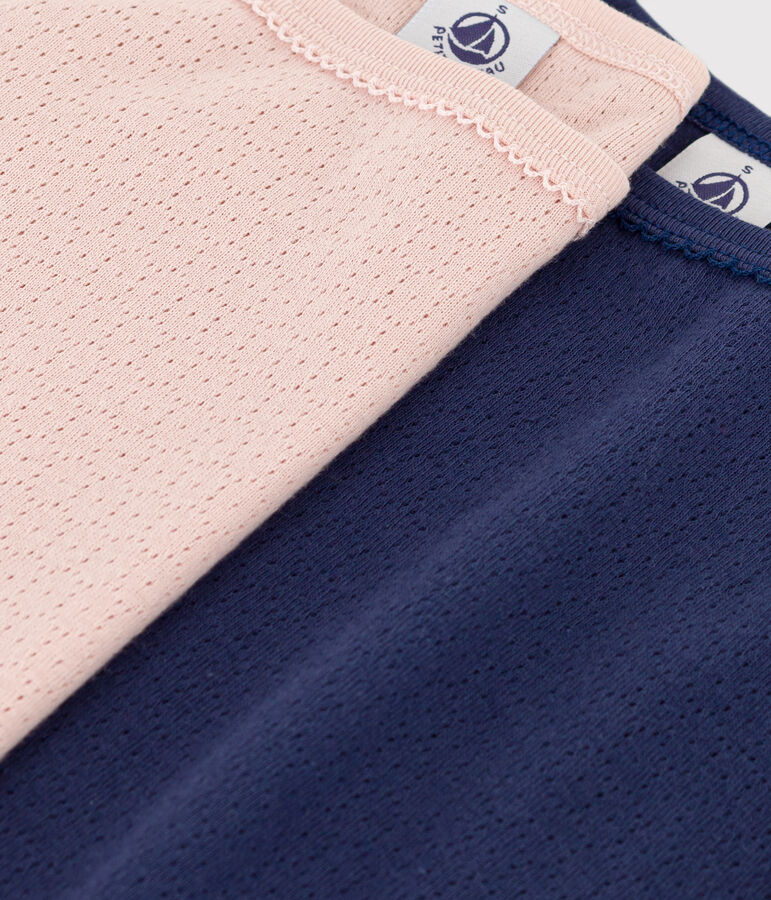 Dameshemdjes met bandjes in opengewerkt katoen variante 1