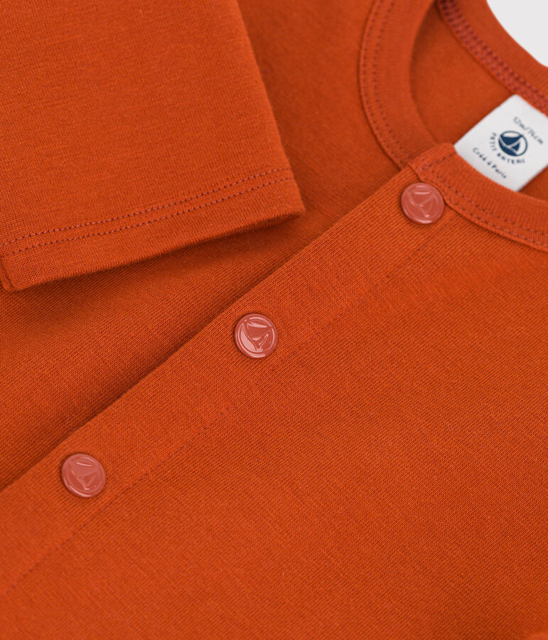 Cardigan b&eacute;b&eacute; uni en jersey &eacute;pais marron RUSTY