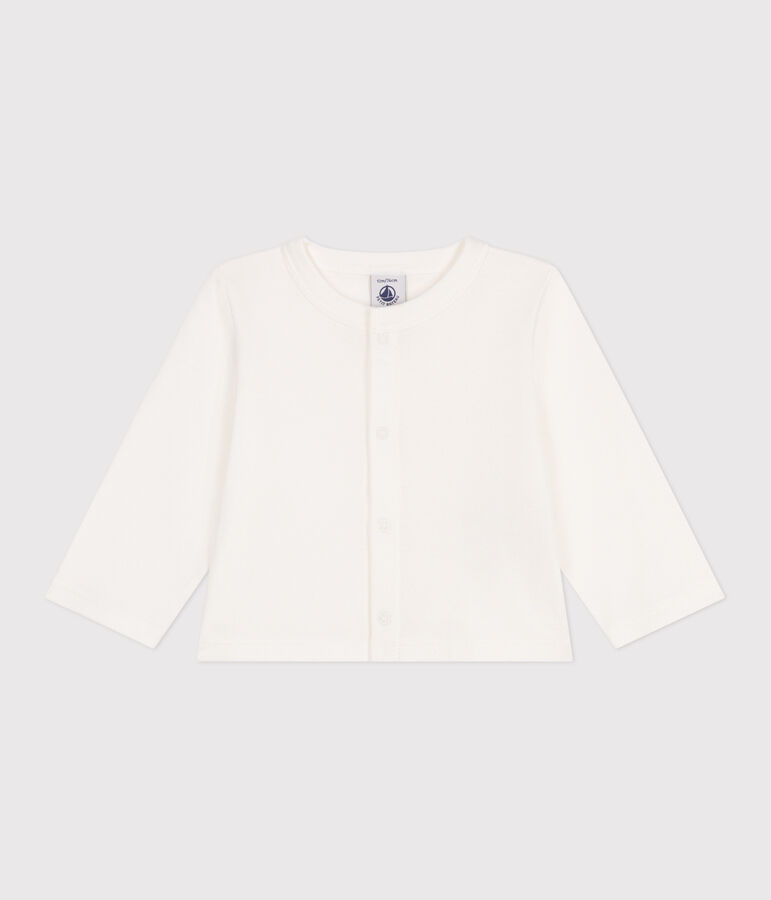 Effen katoenen babyvestje wit