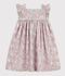 Robe sans manches enfant en coton imprim&eacute;e fleurs bleu/multicouleur