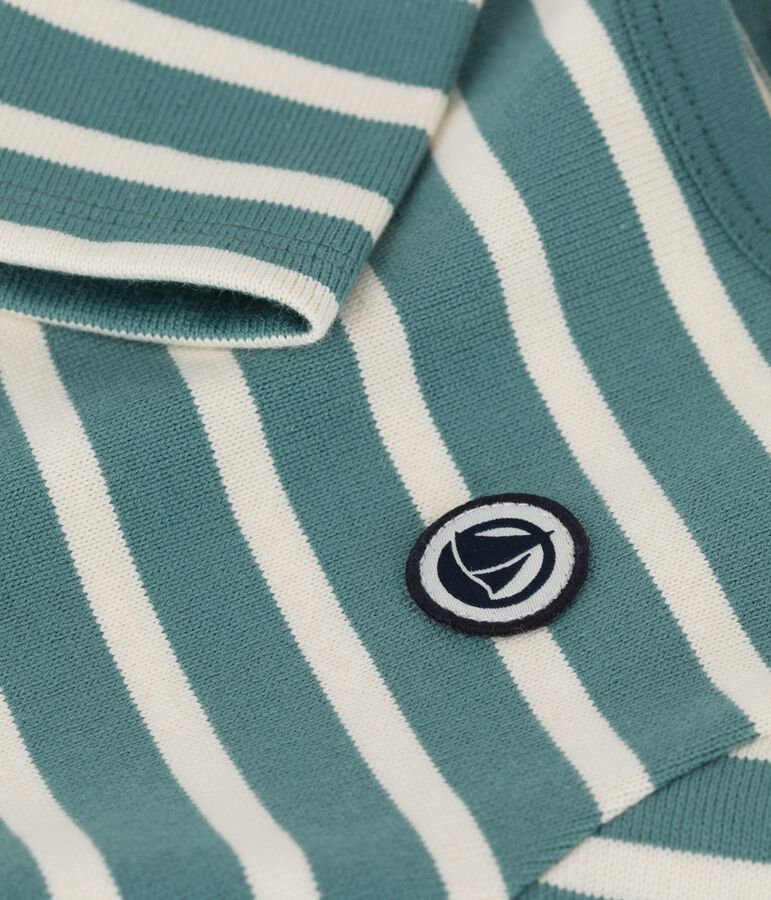 Marini&egrave;re en jersey &eacute;pais de coton b&eacute;b&eacute; vert/&eacute;cru