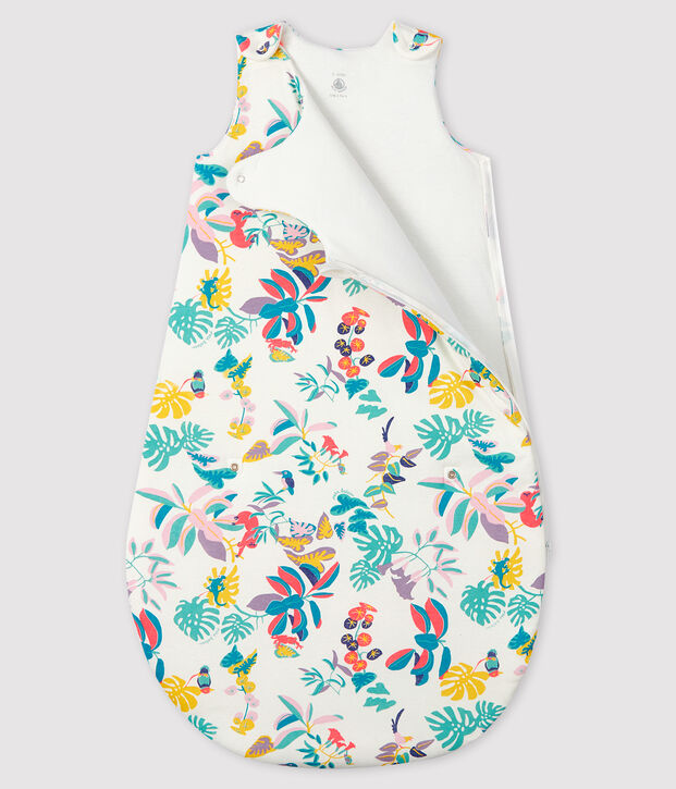 Meeneembare trappelzak voor baby wit/multicouleur