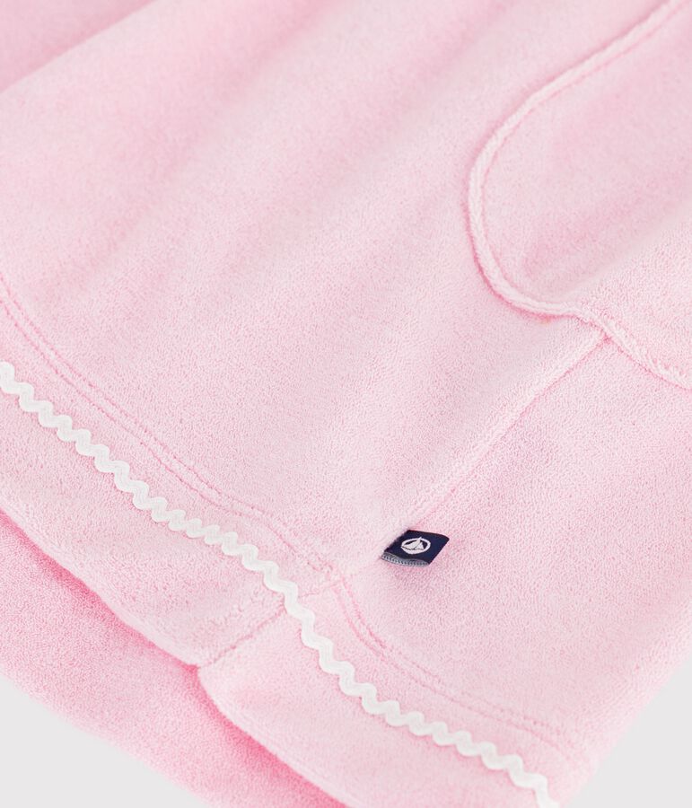 Robe sans manches enfant en coton uni rose