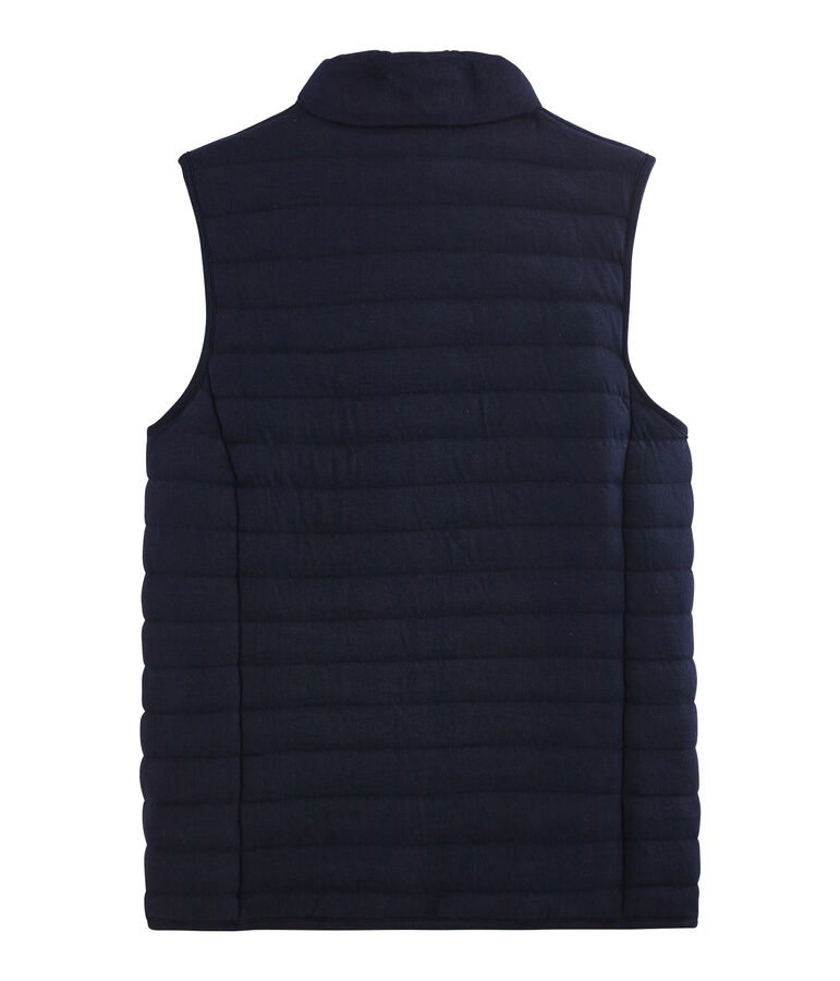 Doudoune sans manche tubique femme bleu