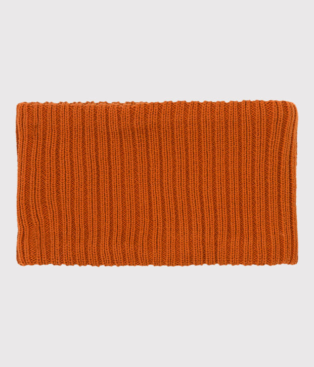 Snood b&eacute;b&eacute; en tricot doubl&eacute; en polaire recycl&eacute;e marron