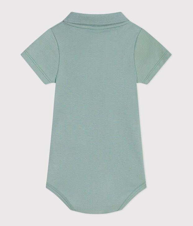 Body &agrave; manches courtes b&eacute;b&eacute; en coton uni vert