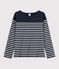Iconische marinière Dames blauw SMOKING/wit MARSHMALLOW