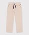 Pantalon droit enfant en velours beige clair
