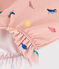 Badpak uit 1 deel voor baby's van gerecycleerd materiaal roze SALINE/wit MULTICO