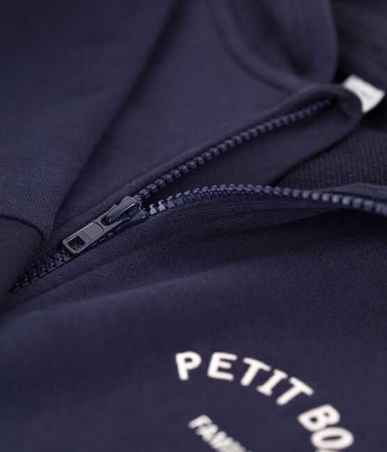 Sweatshirt zippé Petit Boat à capuche enfant fille / garçon bleu SMOKING
