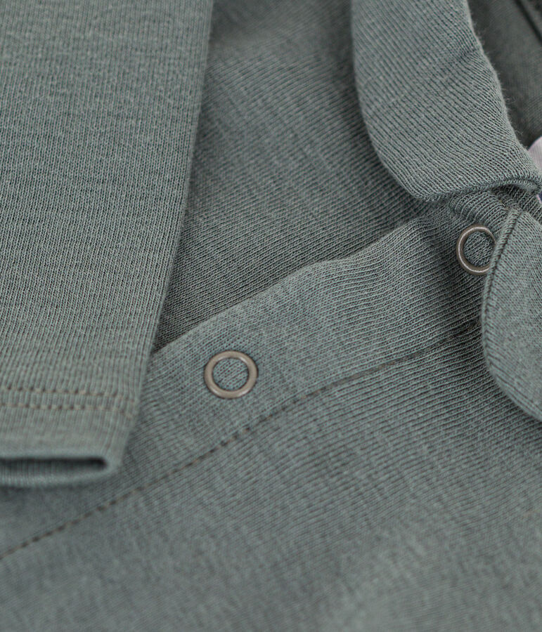 Body manches longues col en coton b&eacute;b&eacute; vert