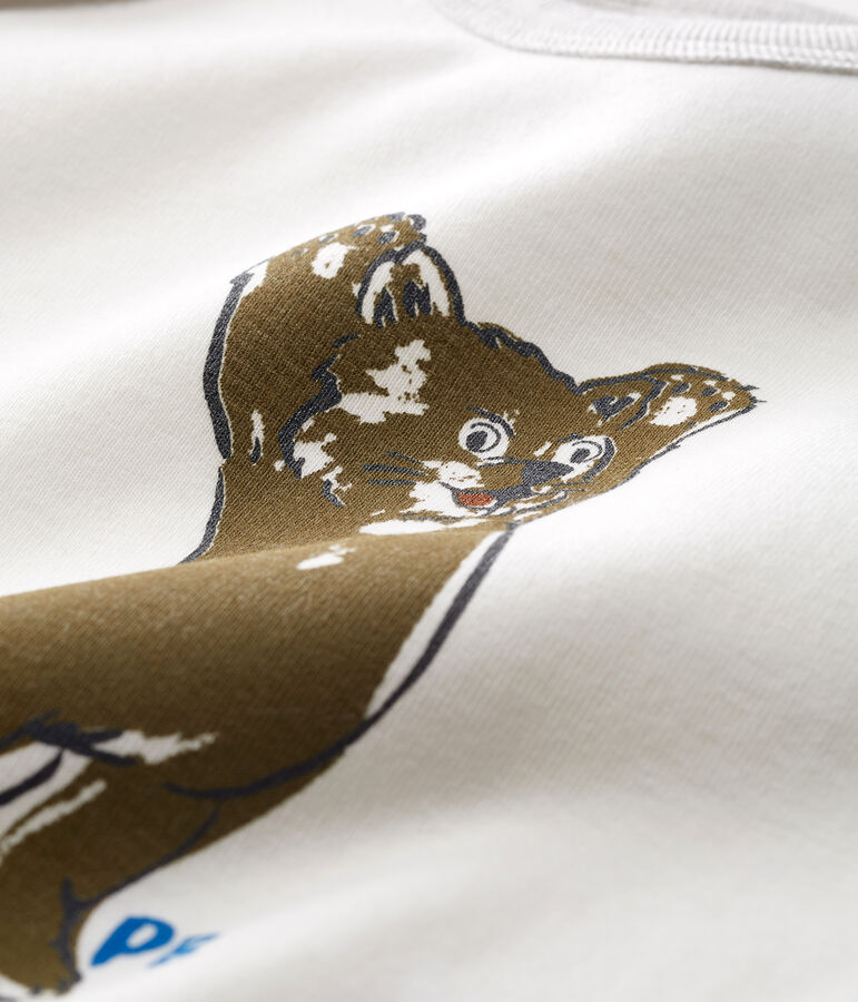 T-shirt met lange mouwen babyjongen wit