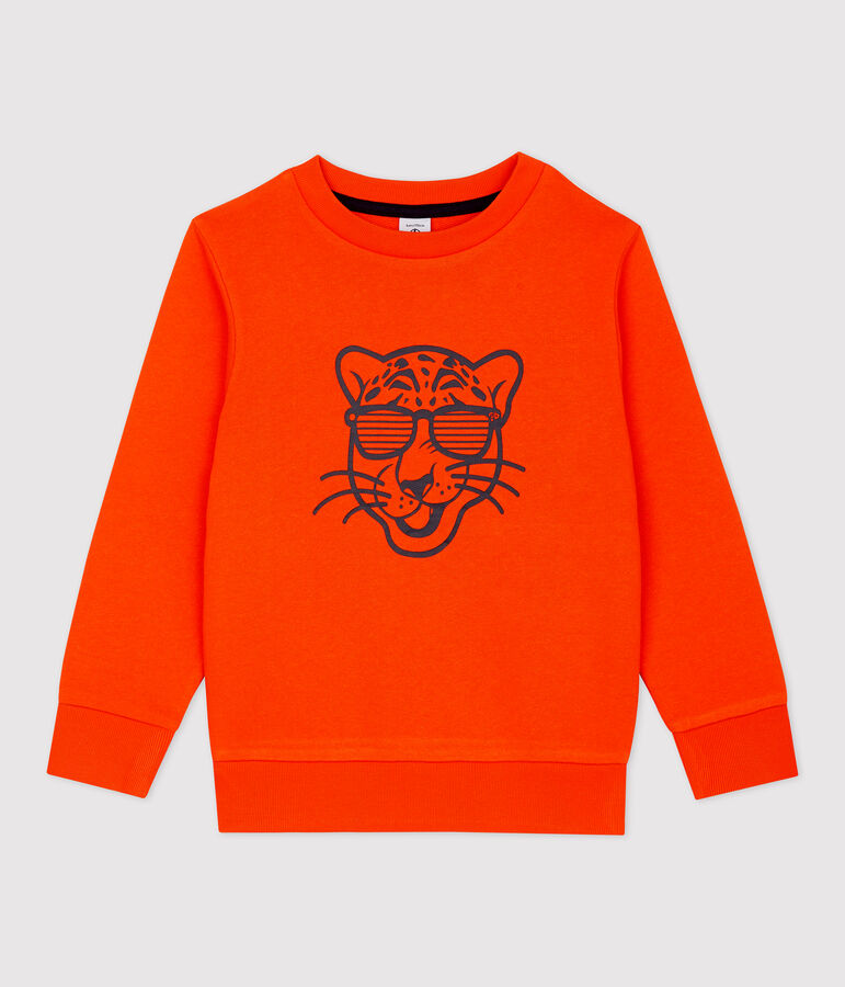 Molton jongens sweatshirt oranje