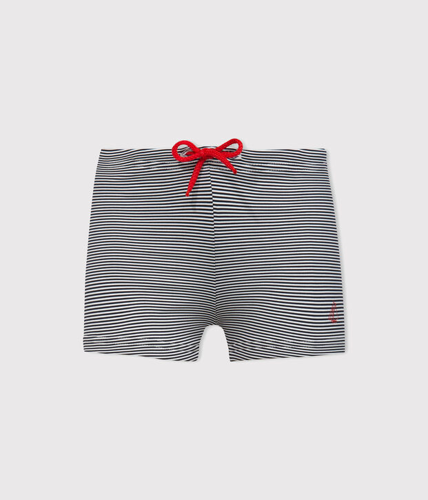 UPF 50+ badpak baby's blauw/wit