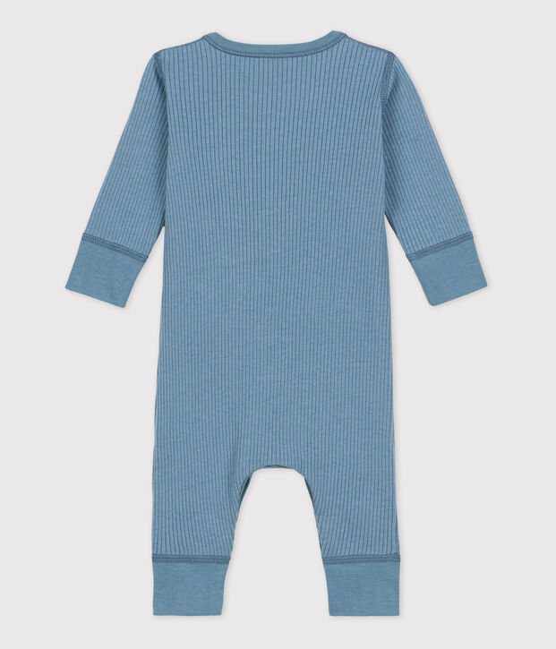 Lang pakje van ribstof voor baby's blauw