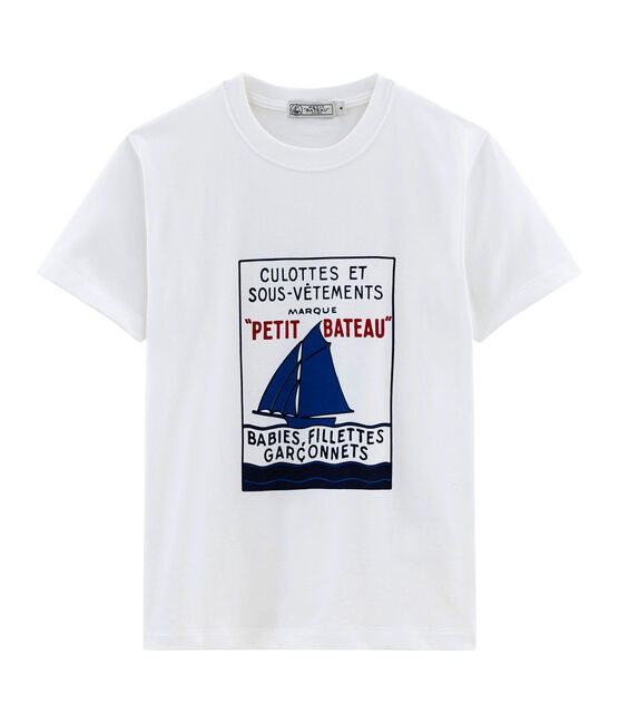 T-shirt met korte mouwen en gemengd motief. wit ECUME