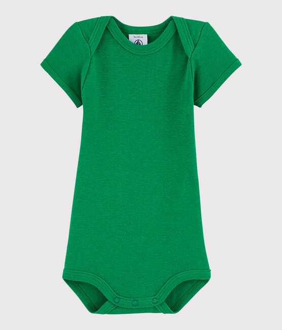 Rompertje met korte mouwen babymeisje - babyjongen groen PRADO